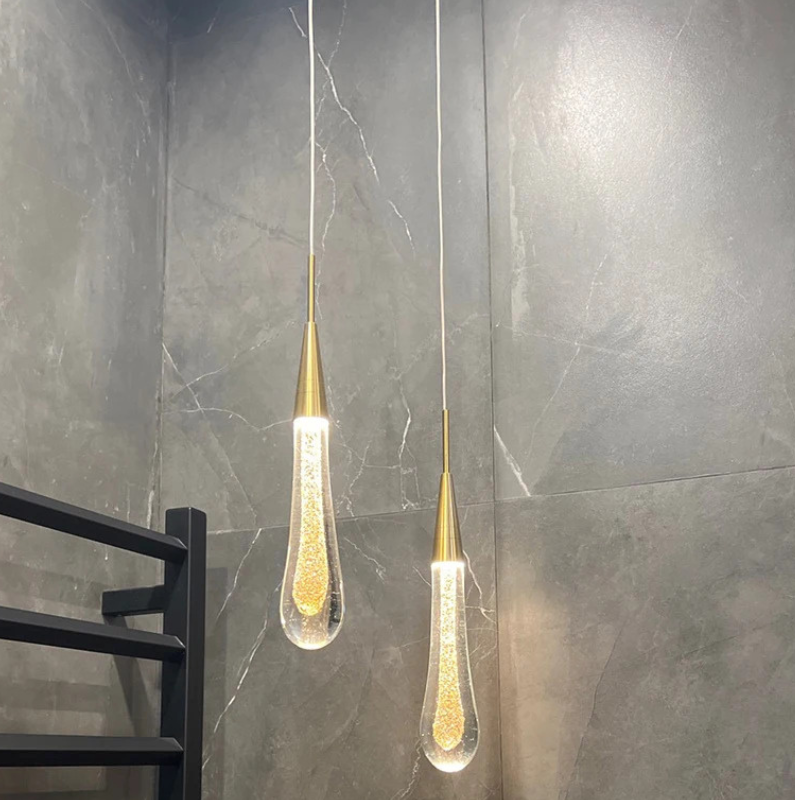 Dimmable LED Suspension Pendant Light in Glass