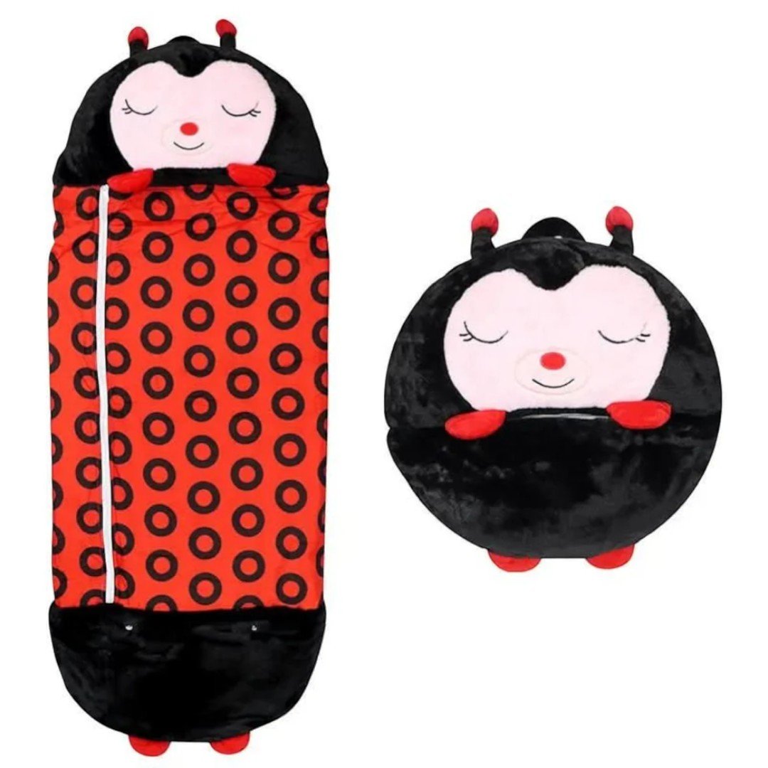2-in-1 Plush Sleeping Bag with Cuddly Toy