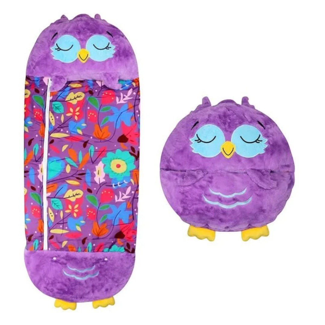 2-in-1 Plush Sleeping Bag with Cuddly Toy