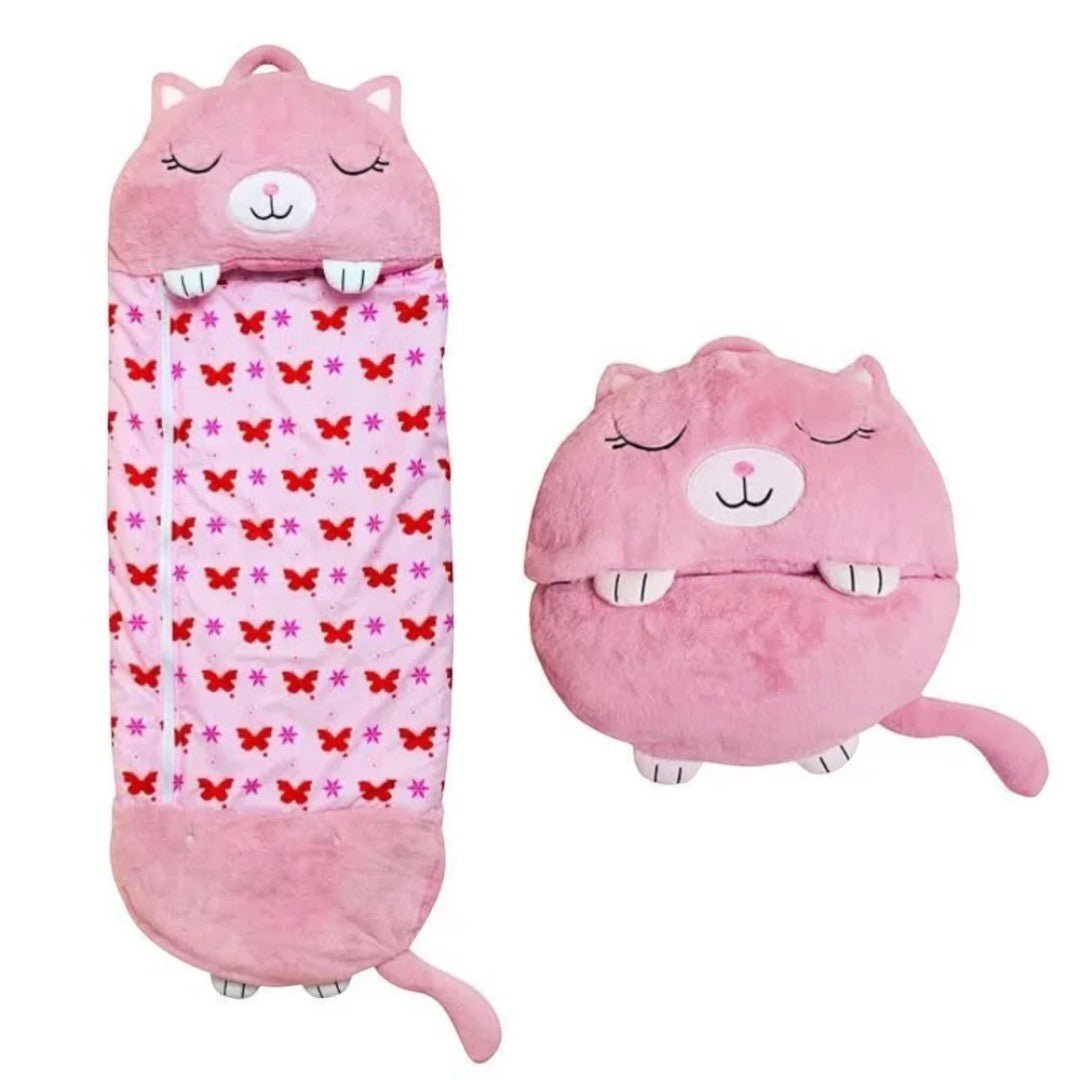 2-in-1 Plush Sleeping Bag with Cuddly Toy