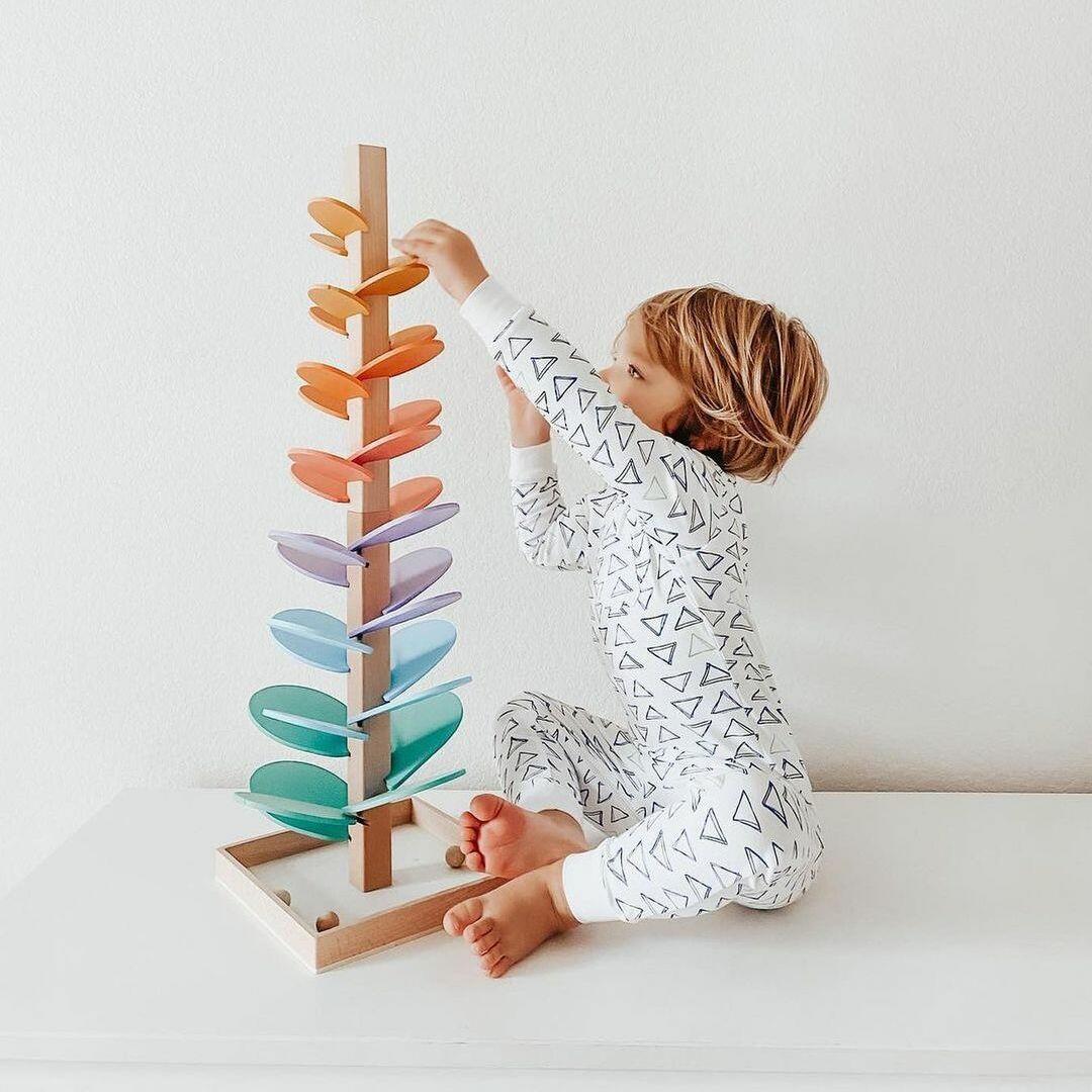 Sound tree toy for children marble track