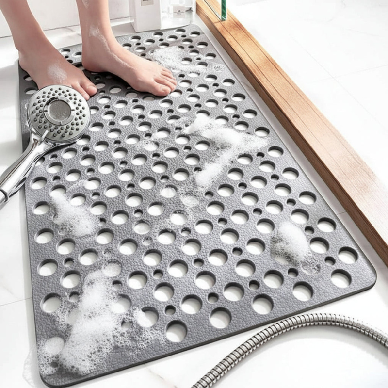 Rectangular Shower Mat with Non-Slip Surface