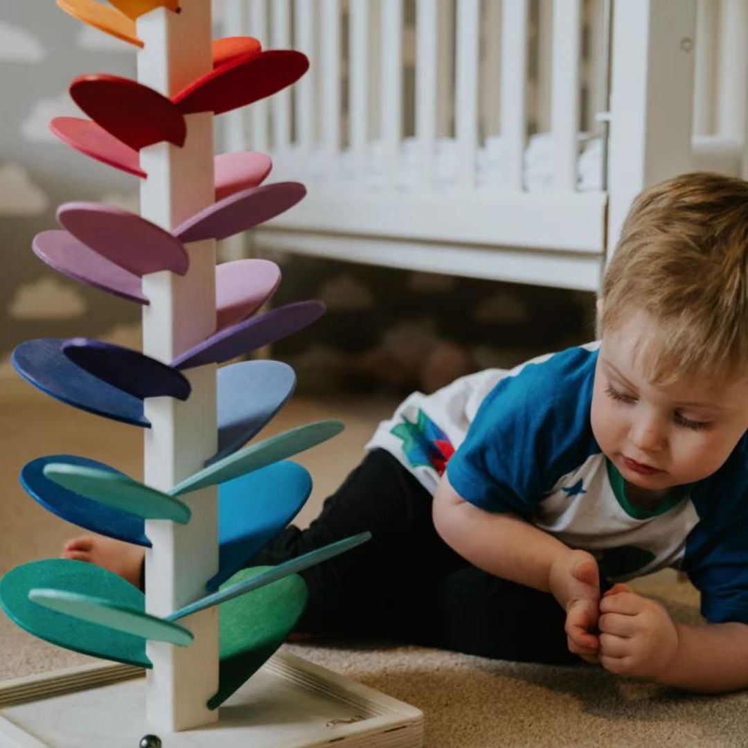 Sound tree toy for children marble track