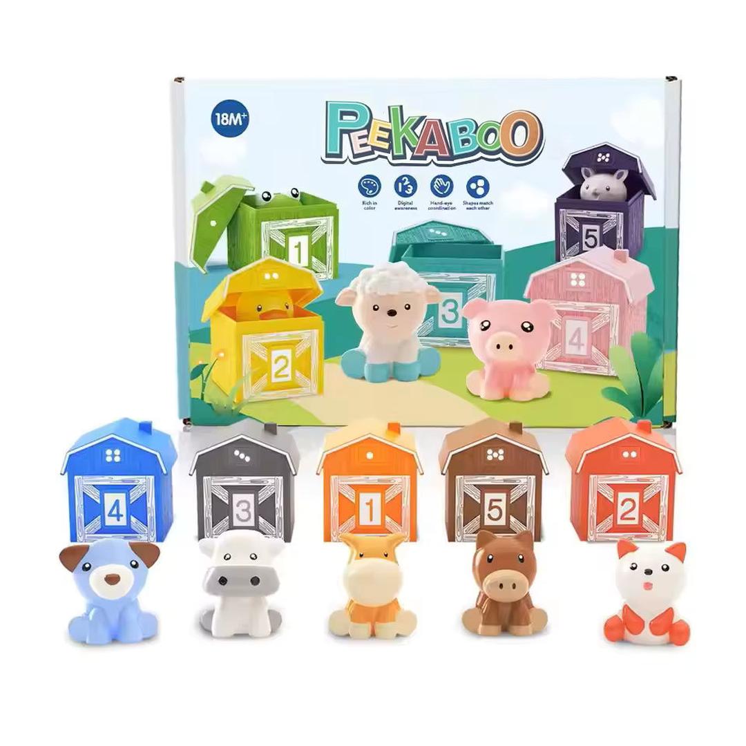 Peekaboo Counting Barn Toy Set