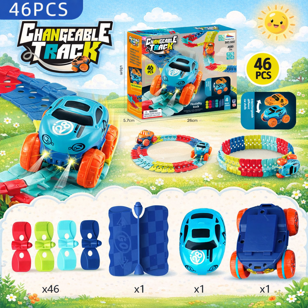 Anti-Gravity Flexible Car Track Set for Children