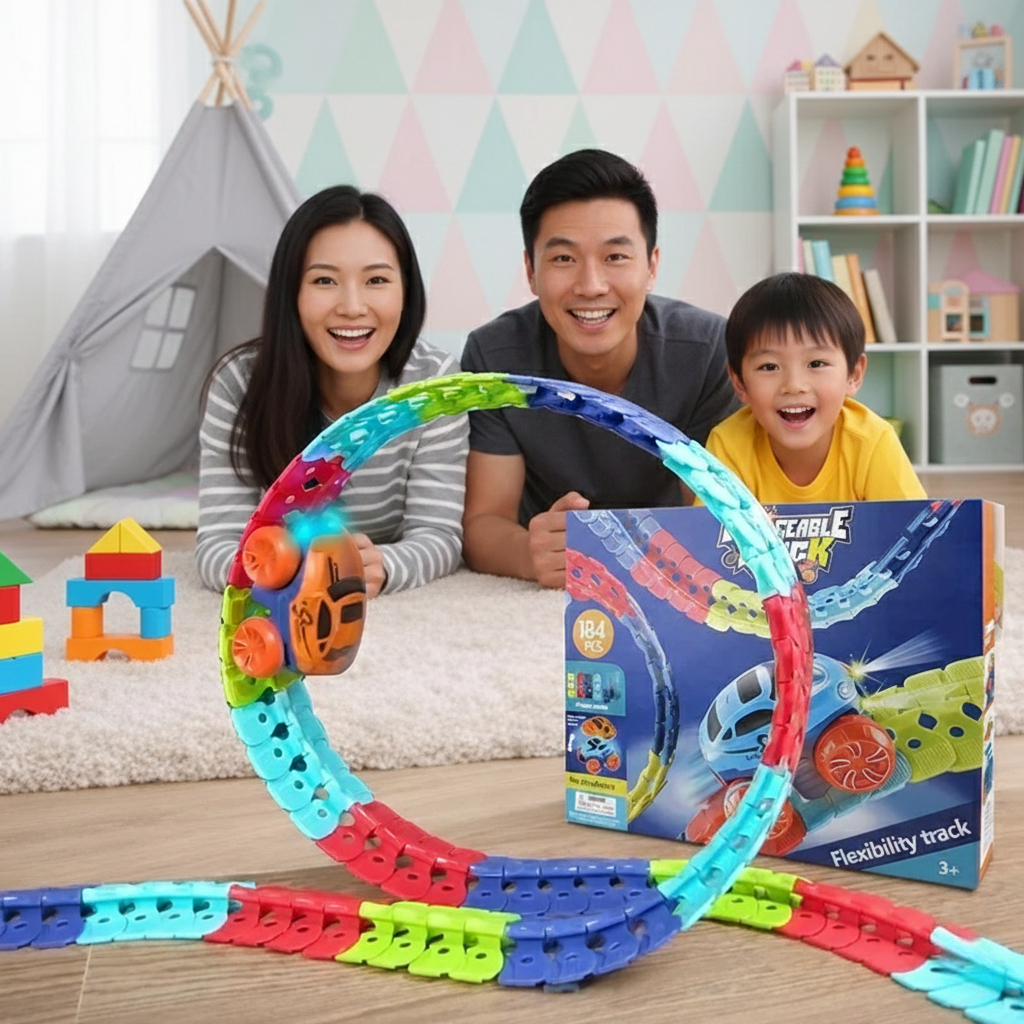 Anti-Gravity Flexible Car Track Set for Children