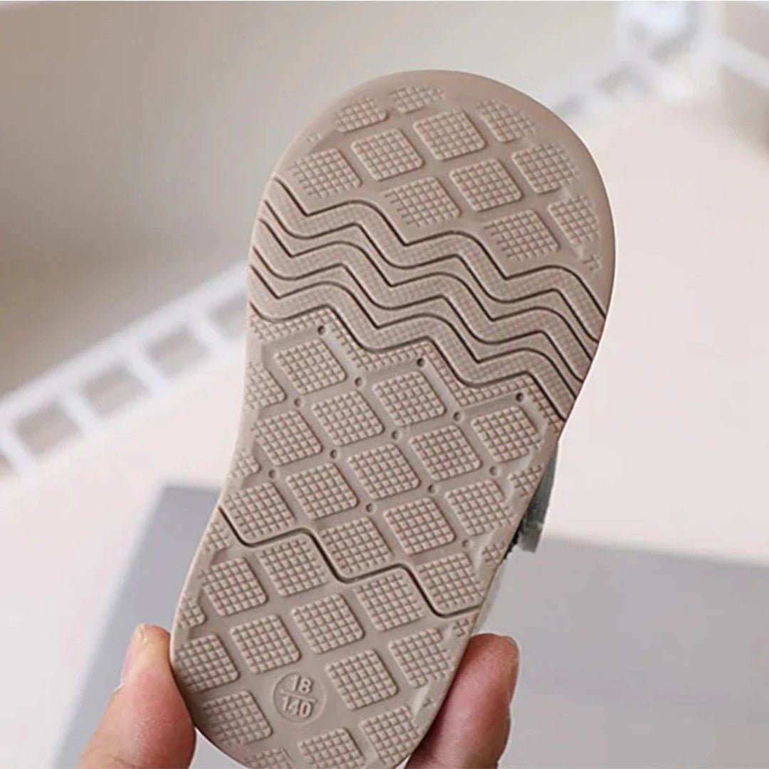 Baby Shoes with Bear Strap Detail