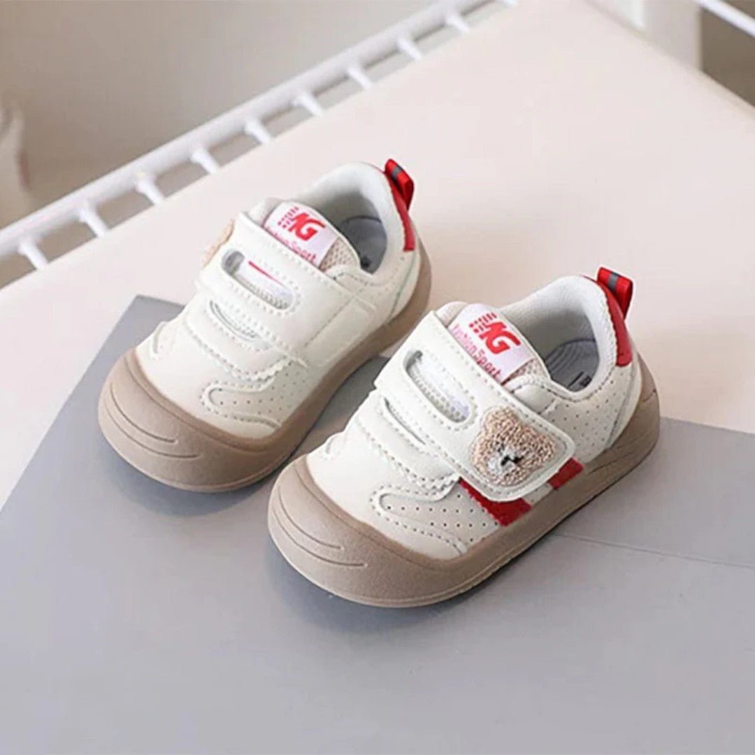Baby Shoes with Bear Strap Detail
