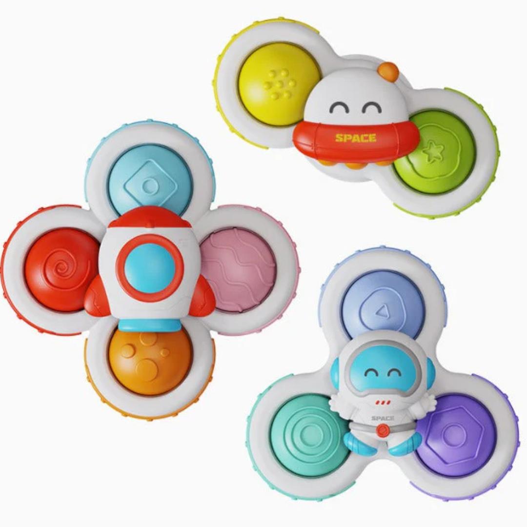 Baby Spinner Sensory Suction Toy (Set of 3)
