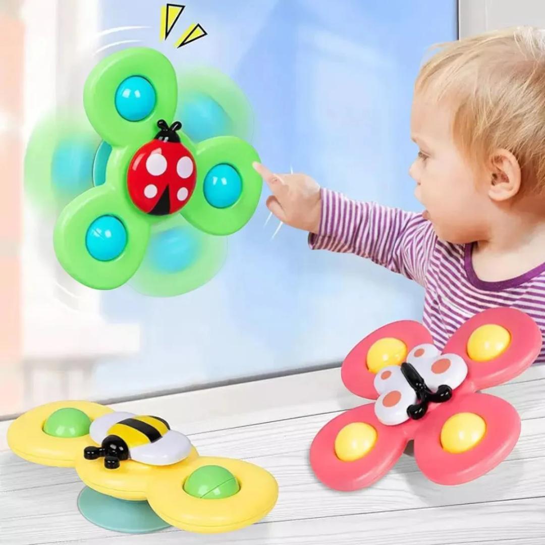 Baby Spinner Sensory Suction Toy (Set of 3)