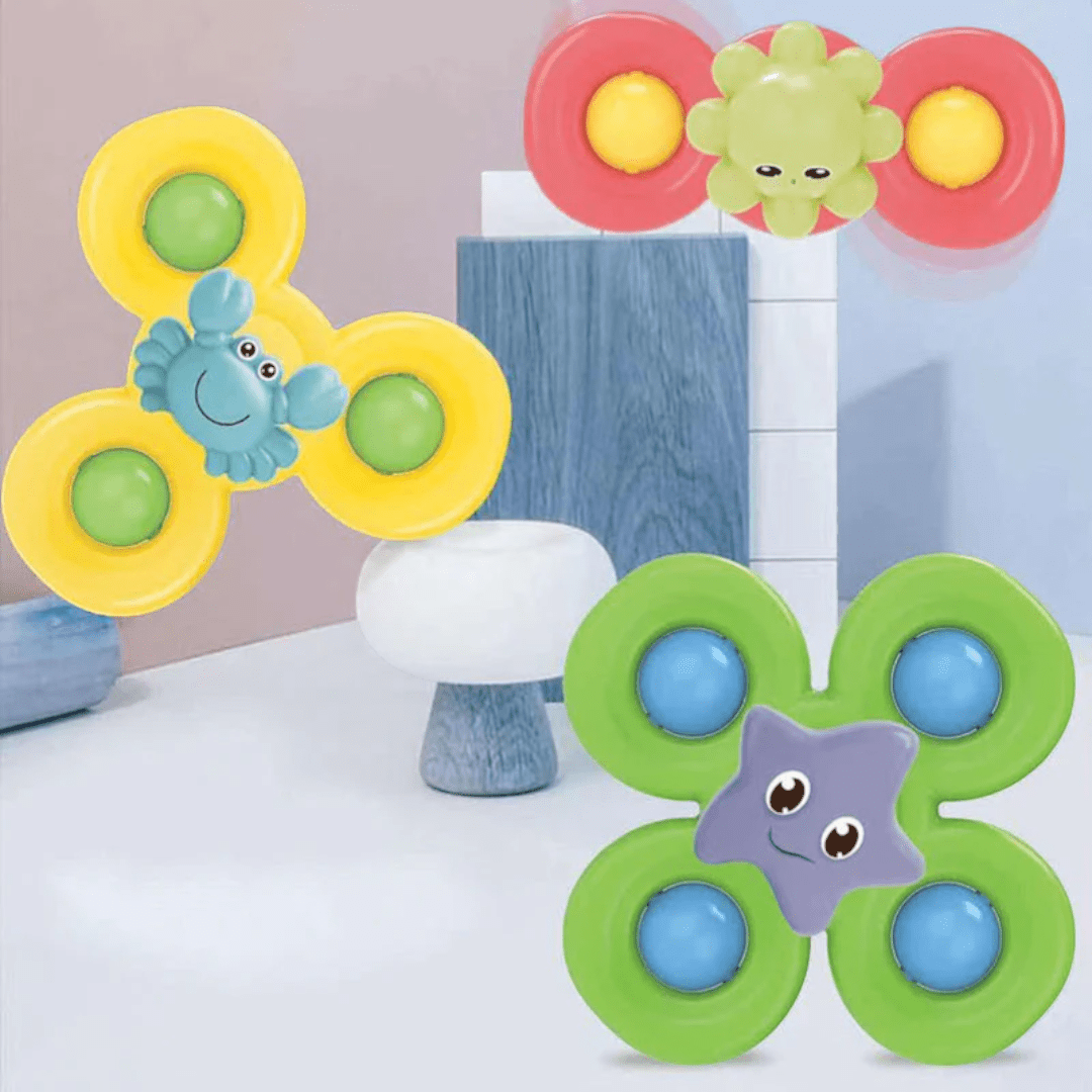 Baby Spinner Sensory Suction Toy (Set of 3)