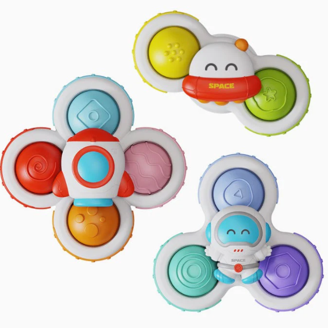 Baby Spinner Sensory Suction Toy (Set of 3)