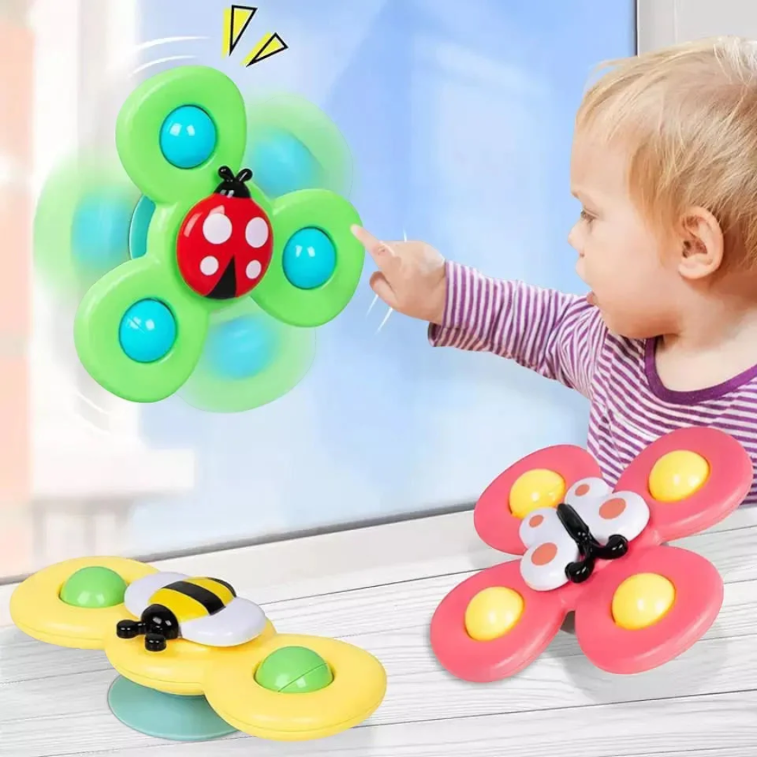 Baby Spinner Sensory Suction Toy (Set of 3)