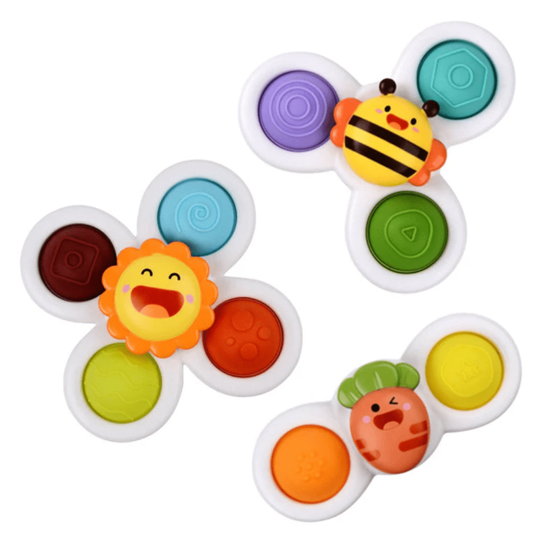 Baby Spinner Sensory Suction Toy (Set of 3)