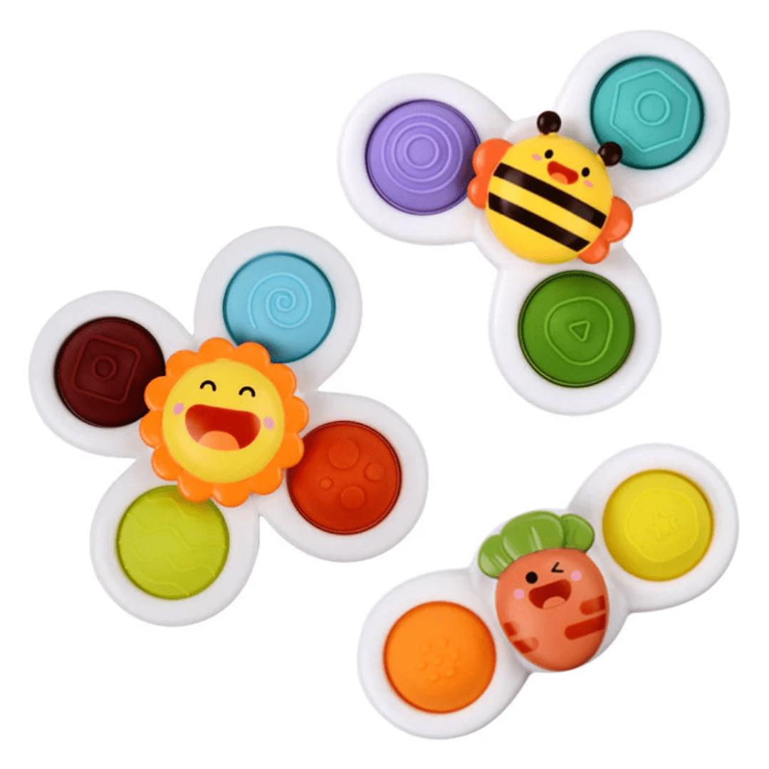 Baby Spinner Sensory Suction Toy (Set of 3)
