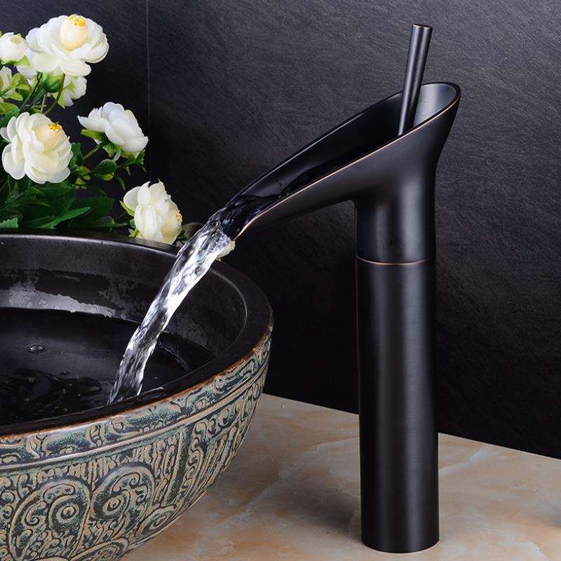Elegant design bathroom waterfall faucet