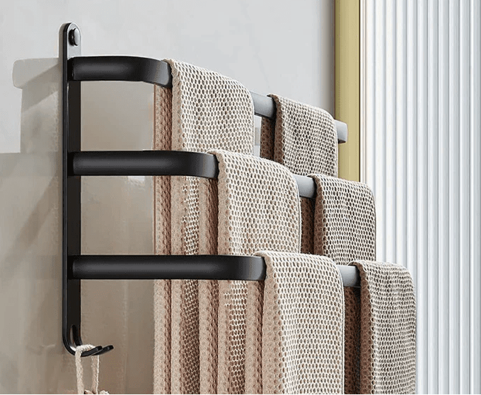 Bathroom Shelf - FlexRack Wall-Mounted Towel Holder