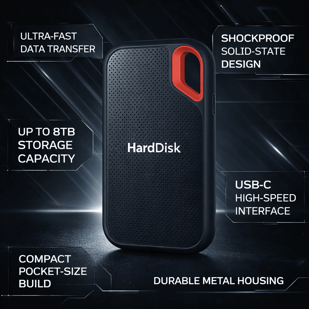 Best Portable External SSD Drive High-Speed Shockproof Storage