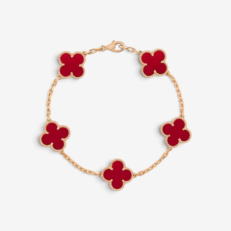 Bracelet Élégant Trèfle en Or pour Femmes