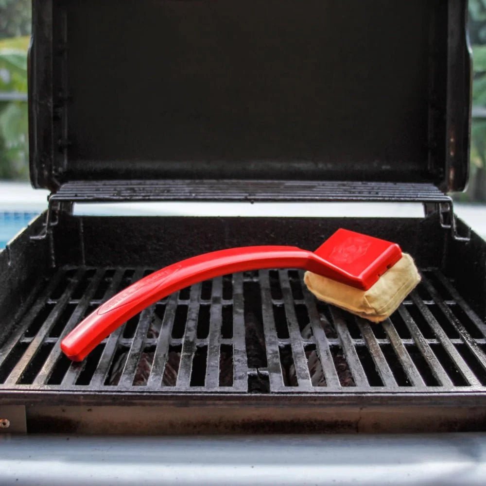 Bristle-Free Grill Brush Steam Cleaner Long Handle Safe Cleaning Tool