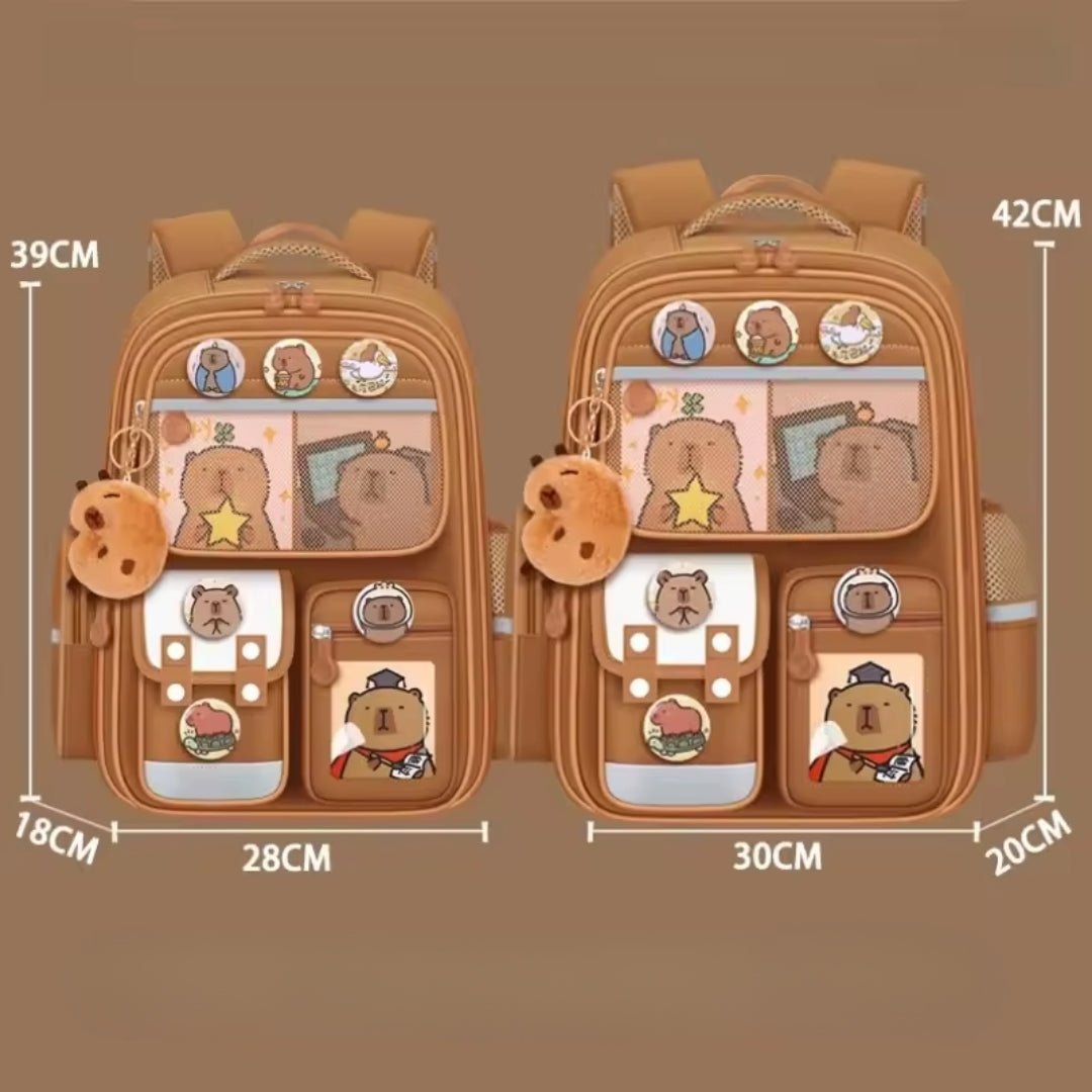 Capybara backpack detail