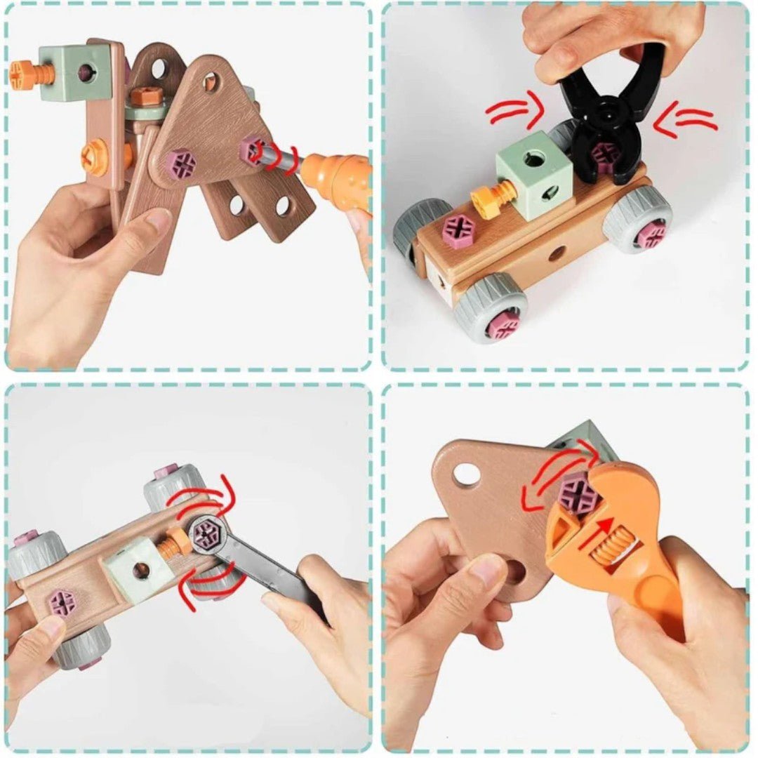 Creative Construction Tool Set with Case and Tools