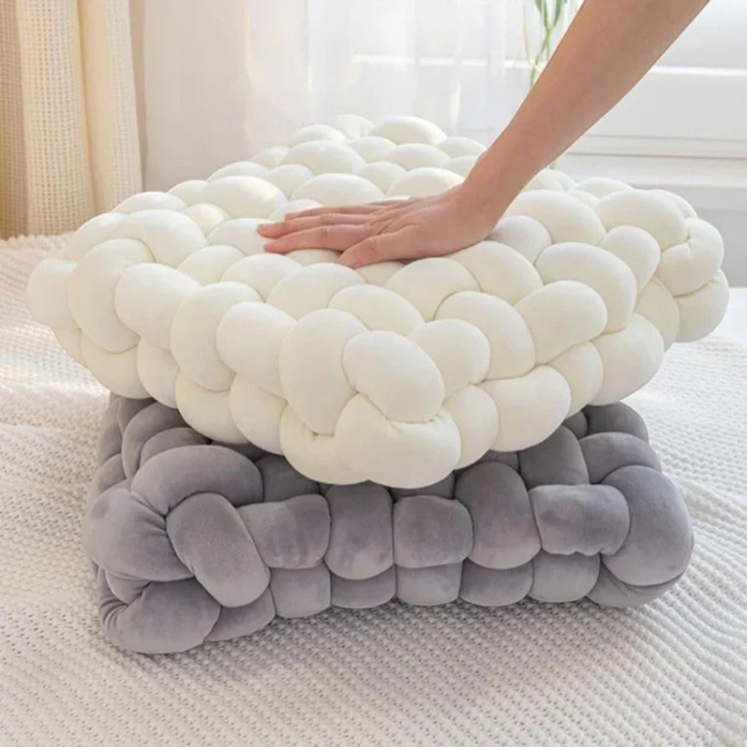 Deep pressure sensory cushion with hand pockets and textured structure