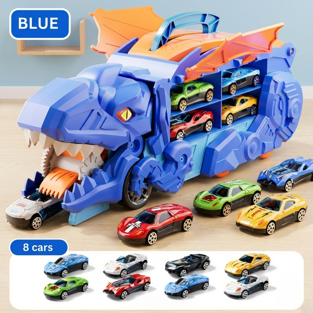 Dinosaur Car Carrier Truck Toy