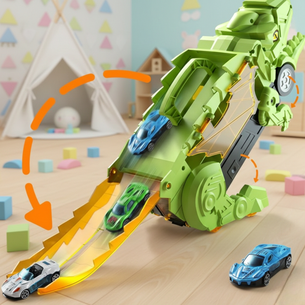 Dinosaur Car Carrier Truck Toy