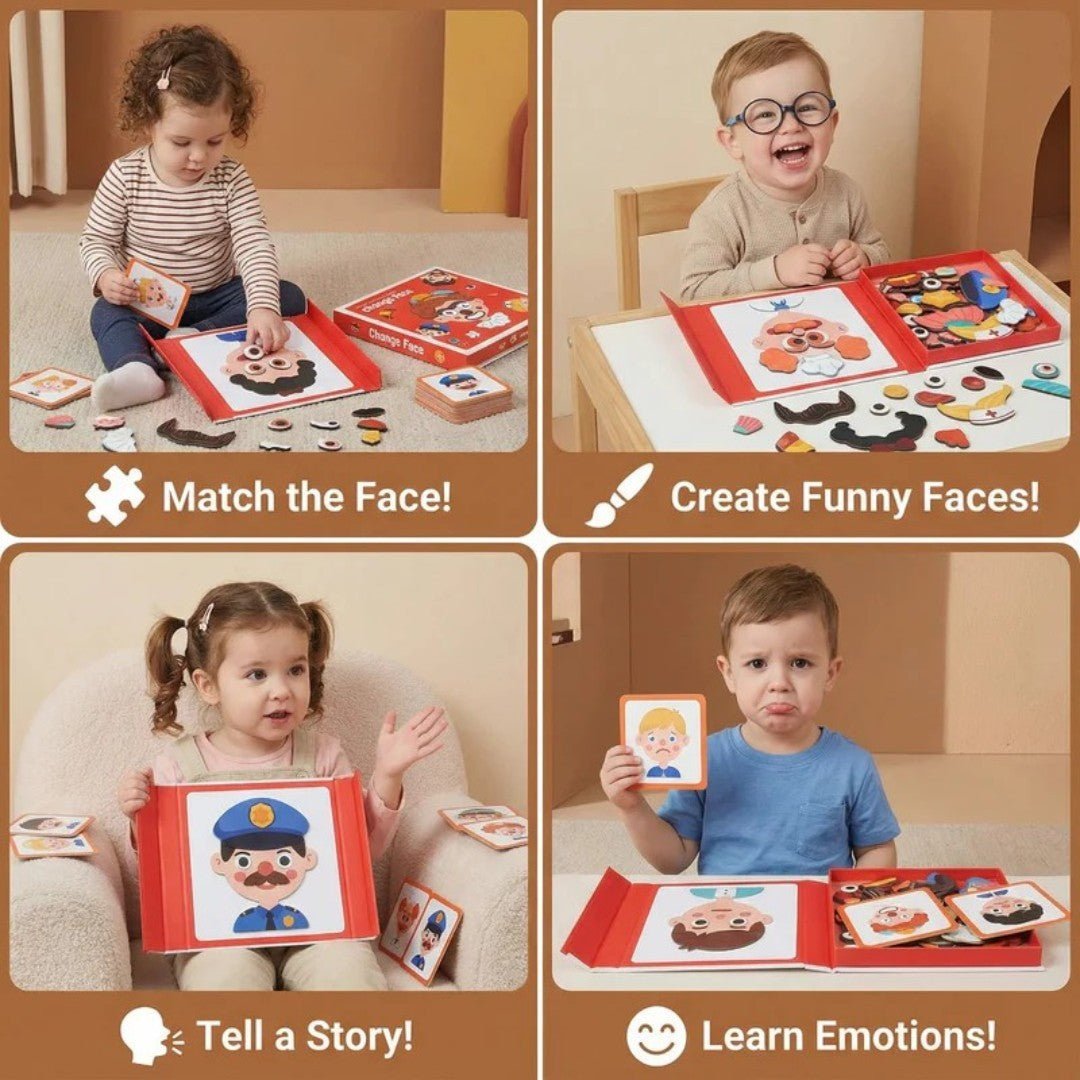 Educational magnetic Face Puzzle Set for Children