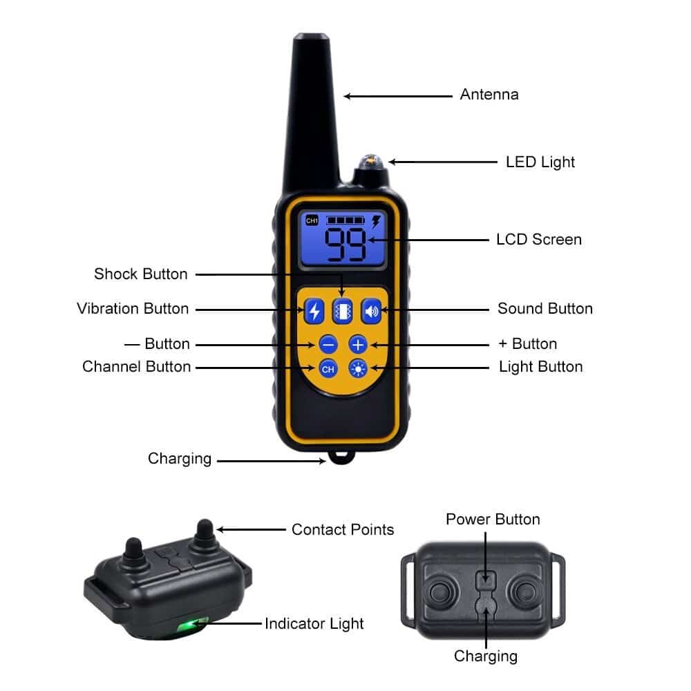 Electric Dog Training Collar 800M Range
