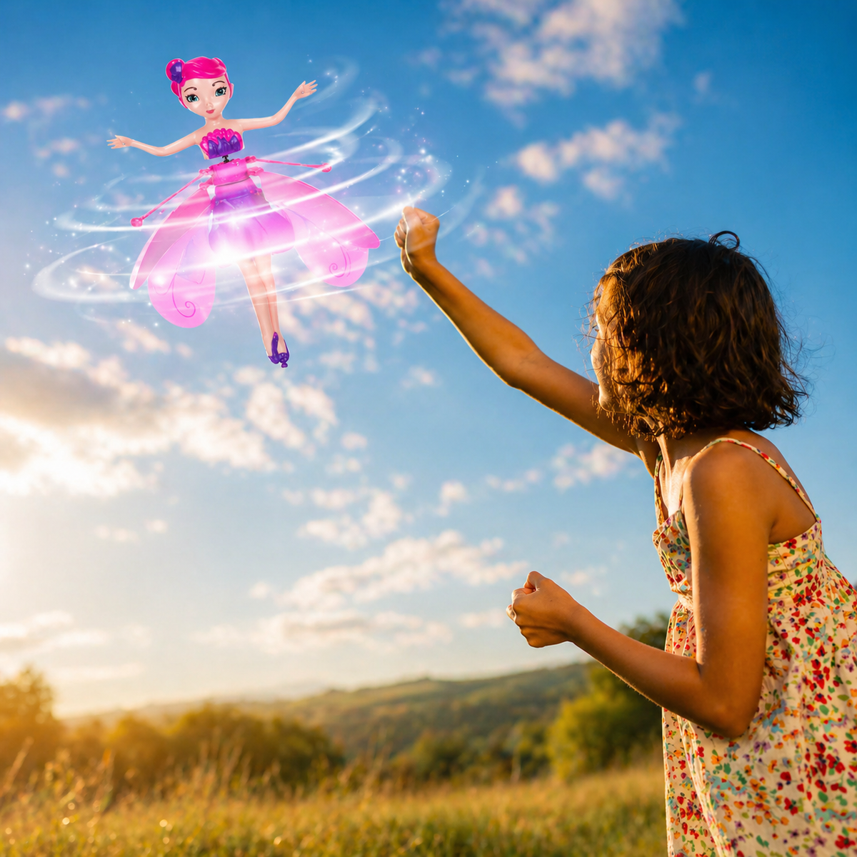 Flying Toy Hand Sensor LED Fairy Princess Kids