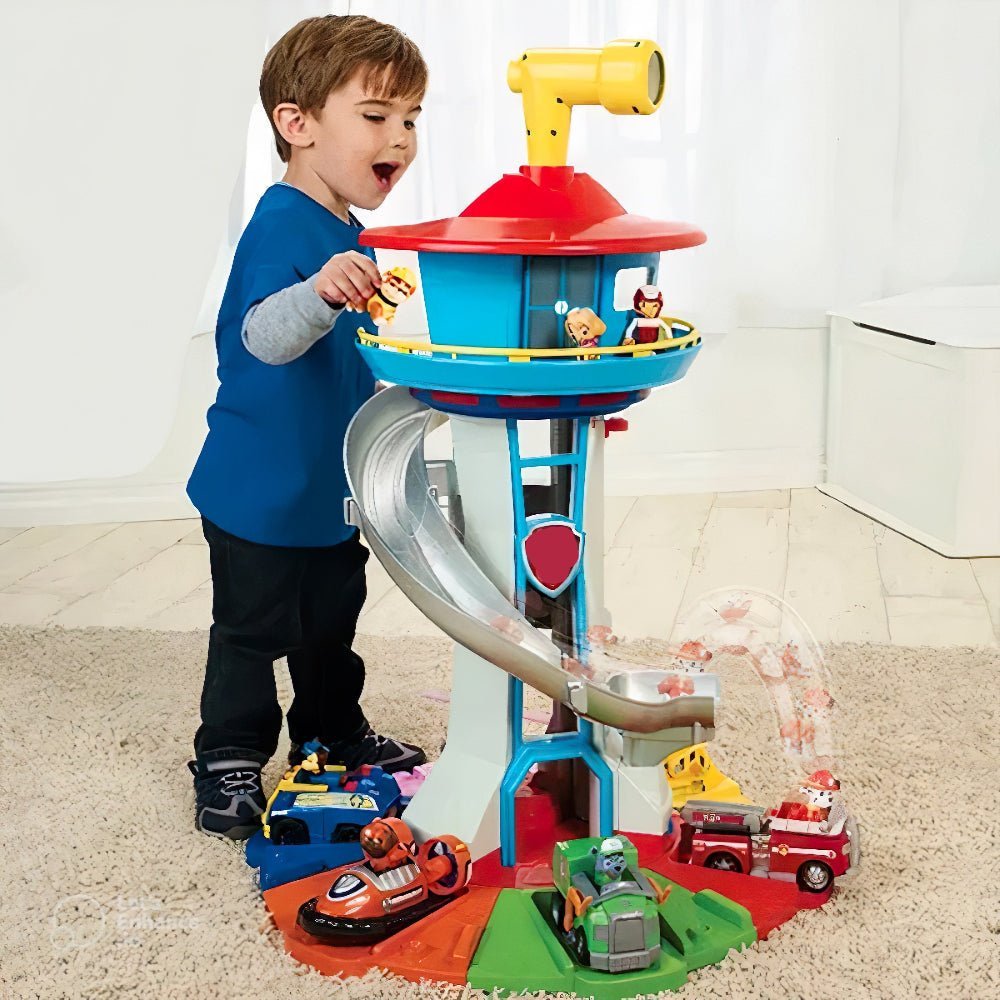 Kids Playset Slide Tower Toy Cars Durable Indoor Outdoor Fun