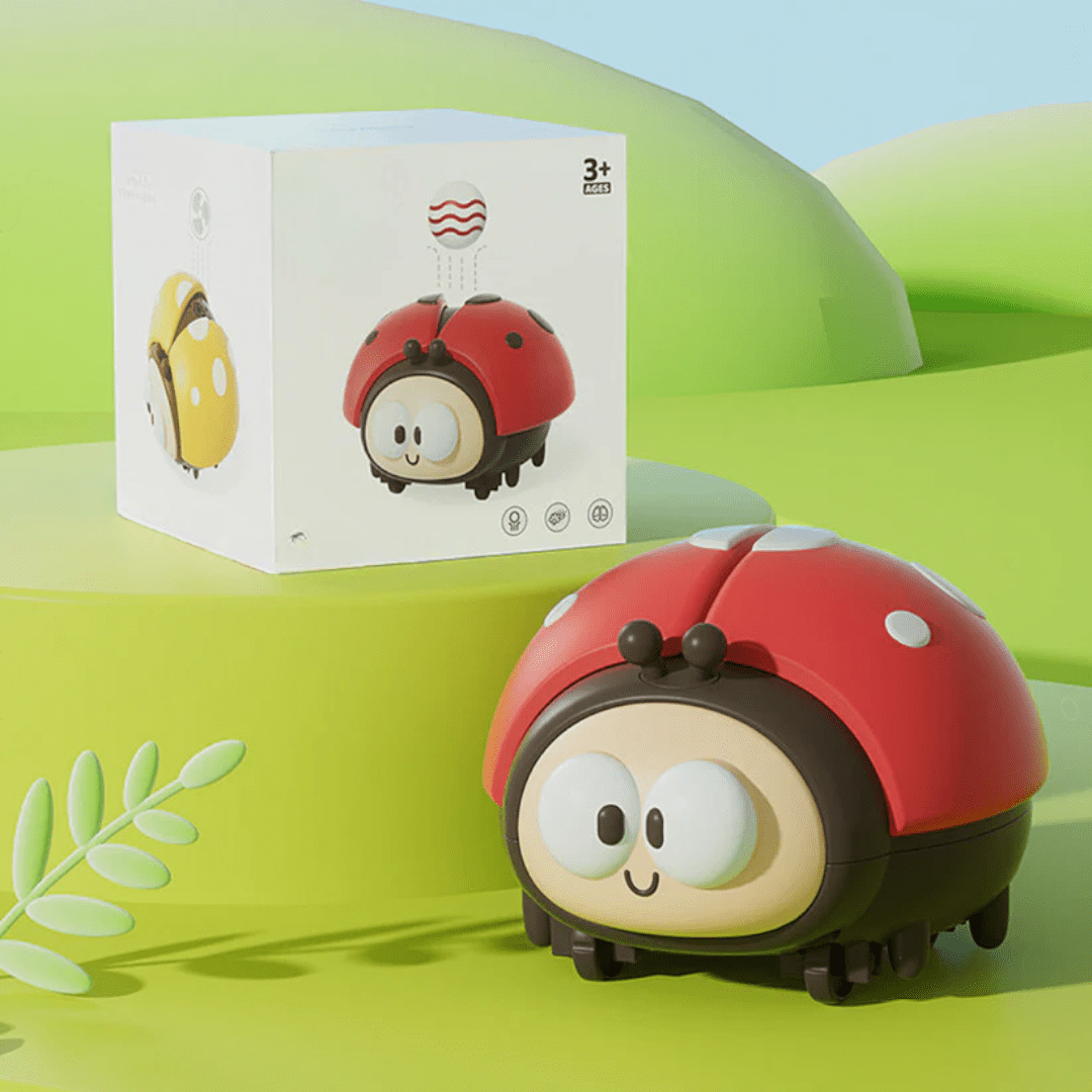 Ladybug Rolling Toy with Floating Ball for Babies