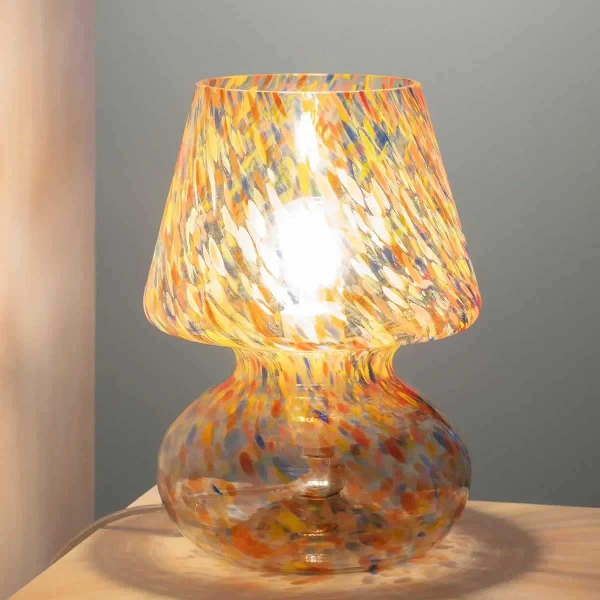 Multicolored Glass Lamp for Elegant and Atmospheric Lighting