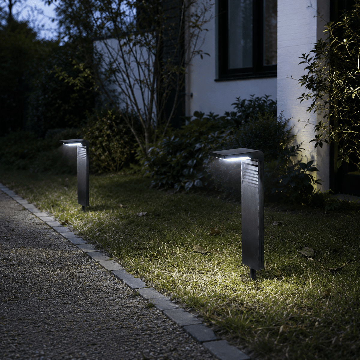 Lirena Solar LED Garden Pathway Lights (Set of 2)