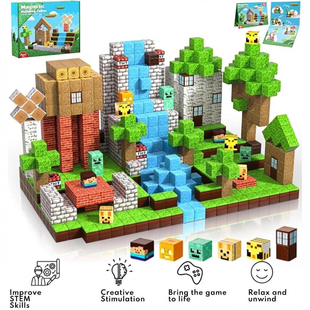 Magnetic MineBlock Building Set