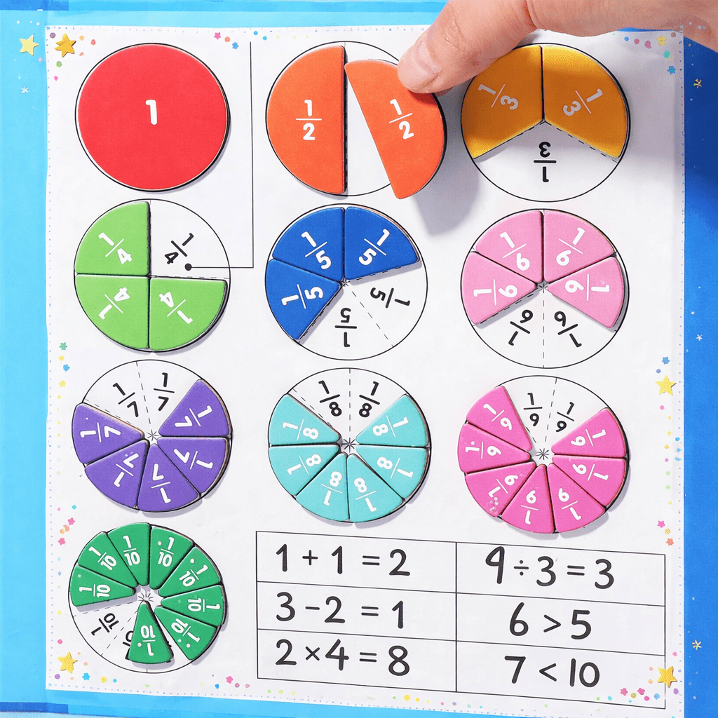 Montessori Fraction Magnet Learning Set for Children