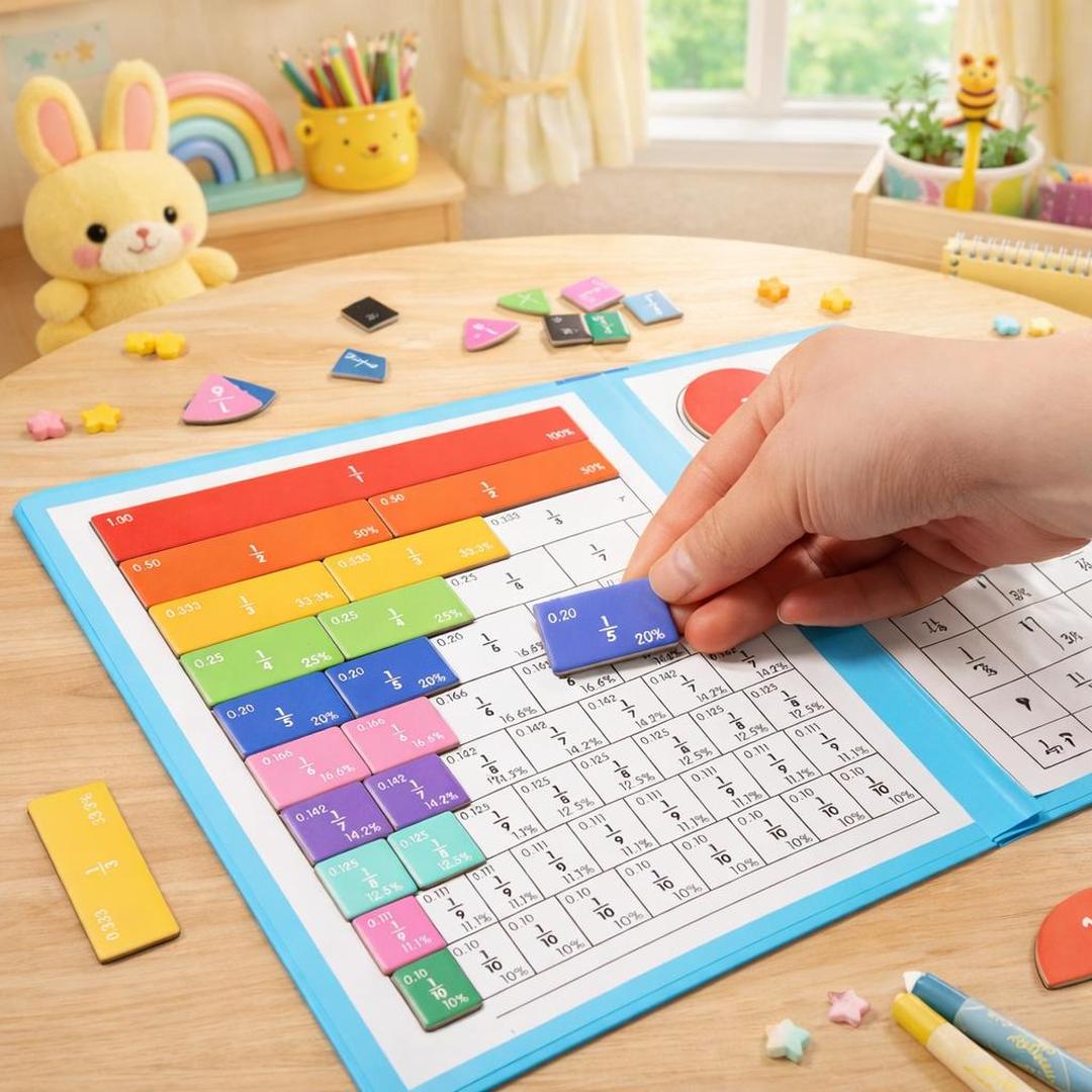 Montessori Fraction Magnet Learning Set for Children