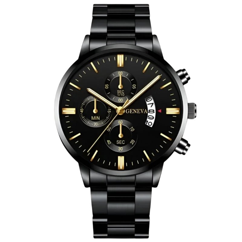 Montre à cadran rond avec bracelet ajustable