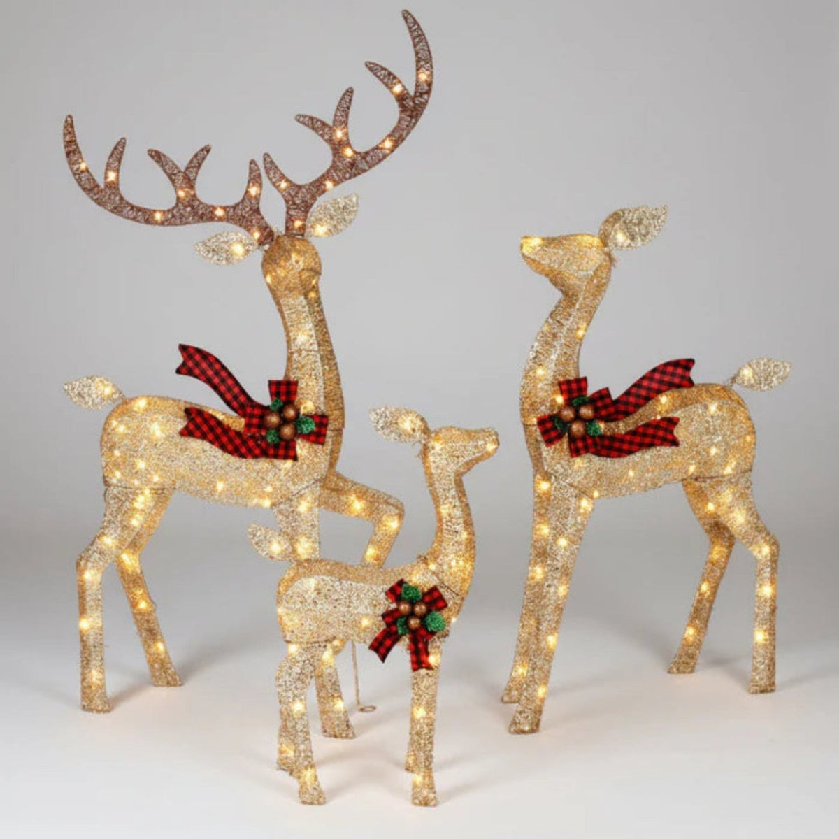 Outdoor Christmas Decorations Lighted Reindeer Waterproof Display