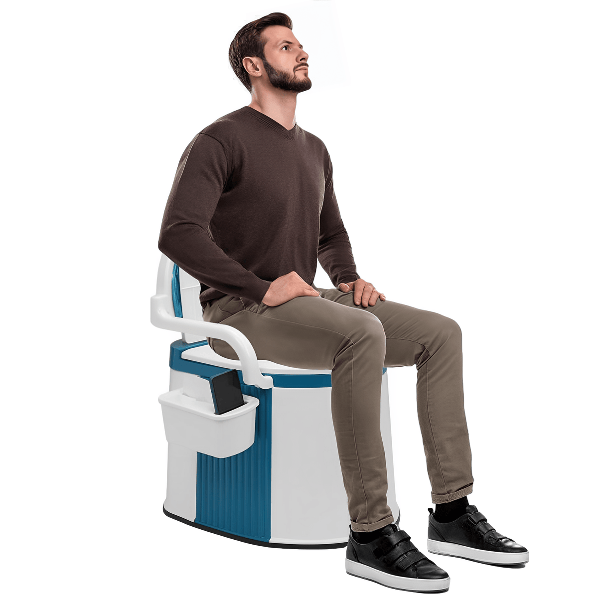 Portable Toilet for Adults & Seniors - 19L Commode