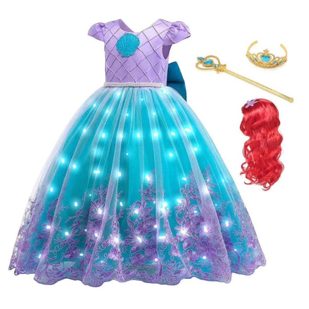 Princess dress costume with light up skirt for kids