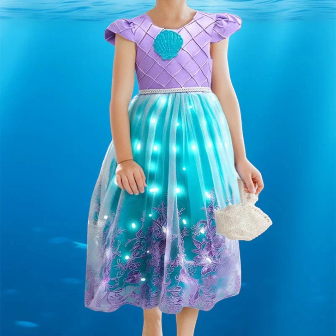 Princess dress costume with light up skirt for kids