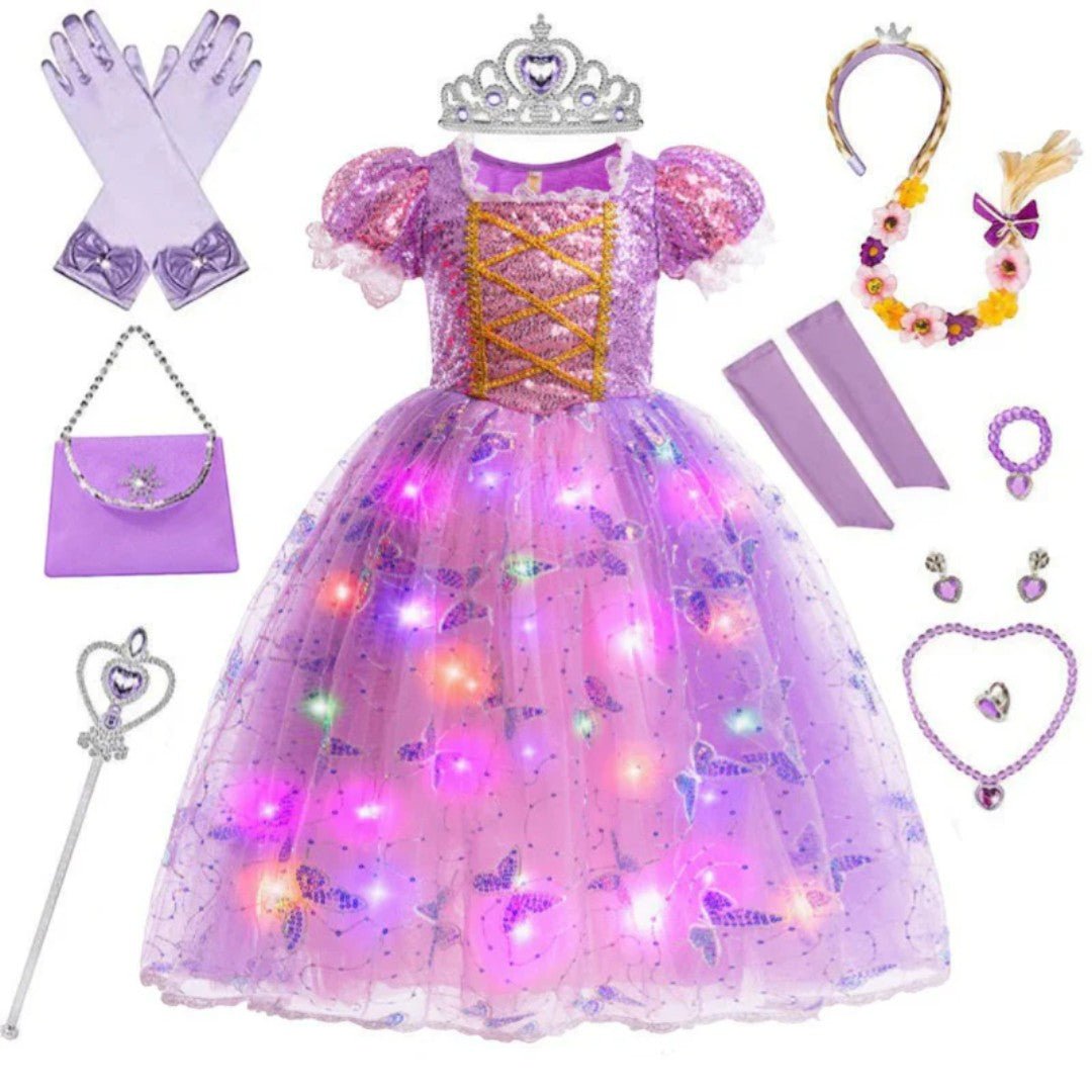 Princess dress costume with light up skirt for kids