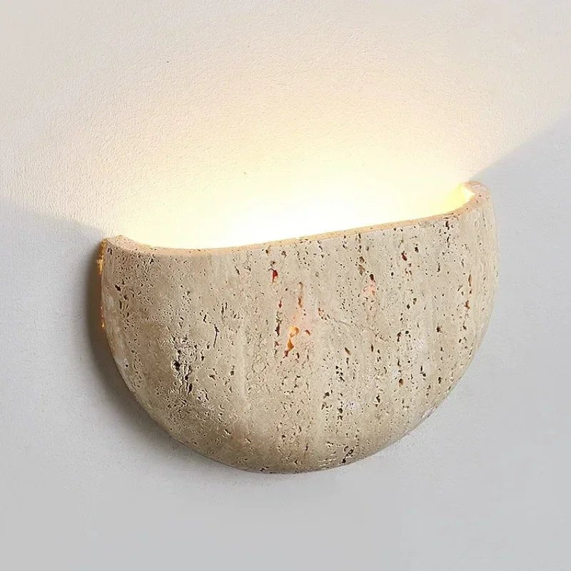 Sali Natural Travertine Wall Lamp