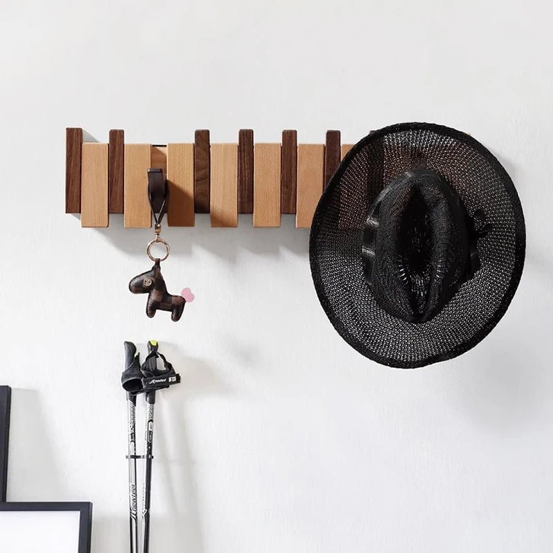 Support mural crochets pliables cachés style piano