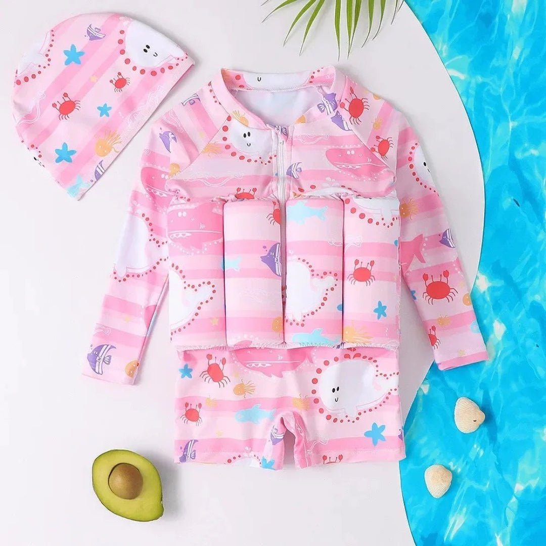 UV50+ swimsuit pink dolphin