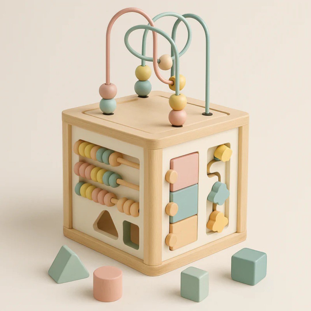 Wooden Activity Cube