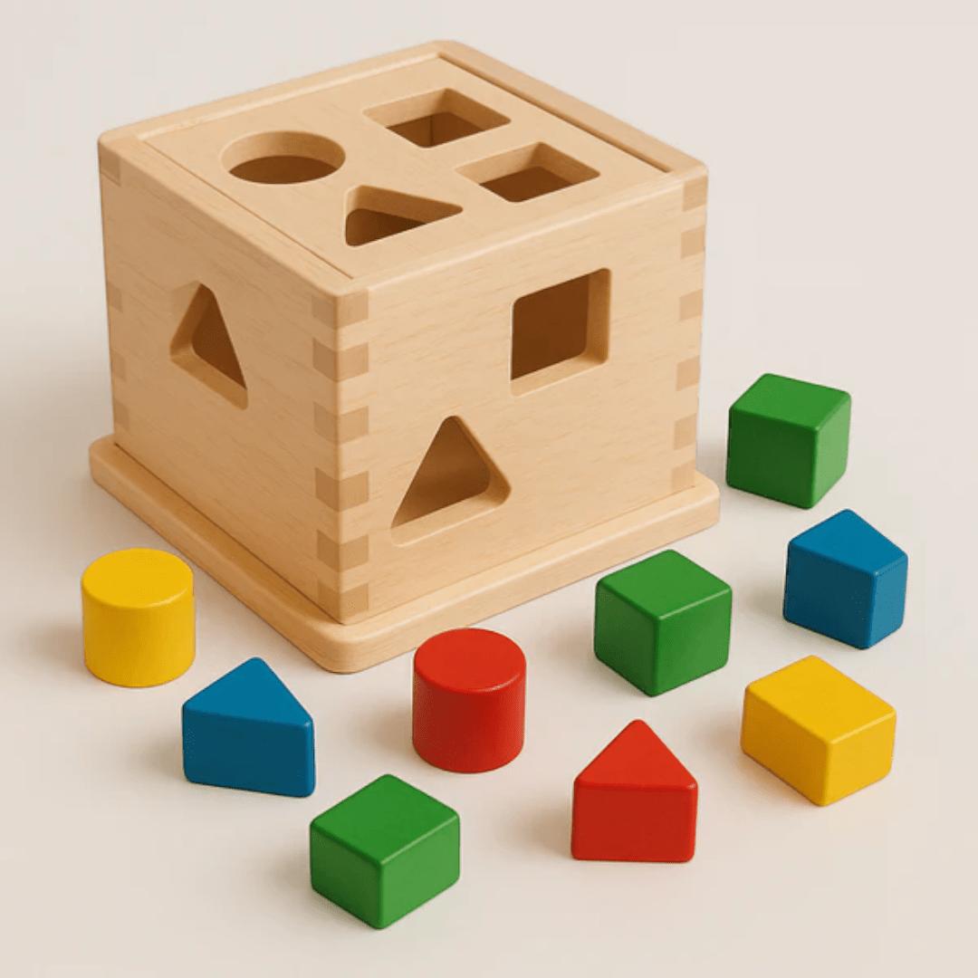 Wooden Shape Sorting Block Toy